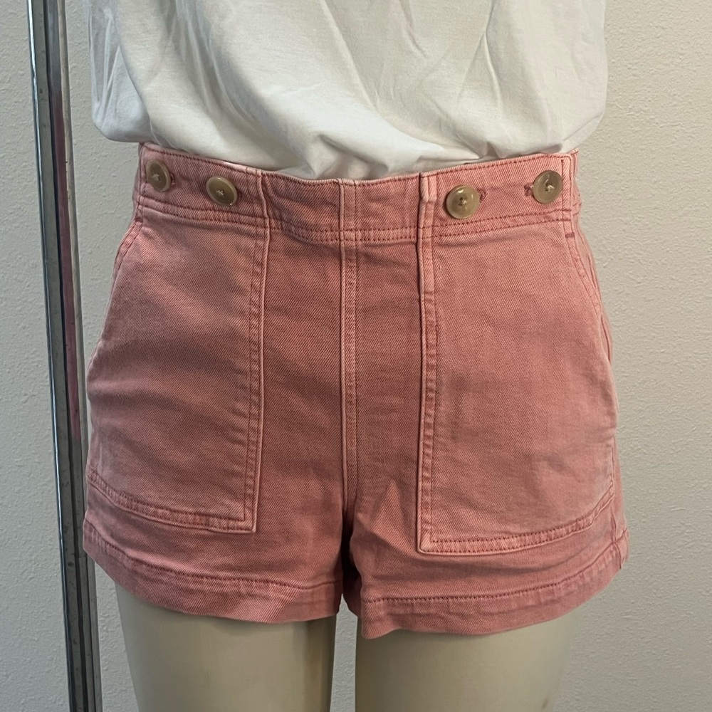 Pilcro High Waist Pink Women's Shorts